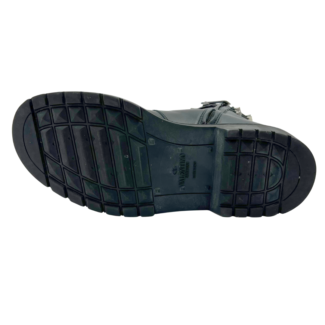 Valentino Garavani 7.5 37.5 Rockstud Moto Boot