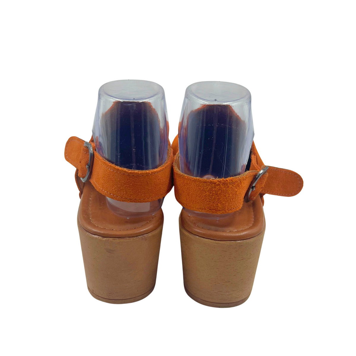 massimo santini 40 Orange Suede Mules