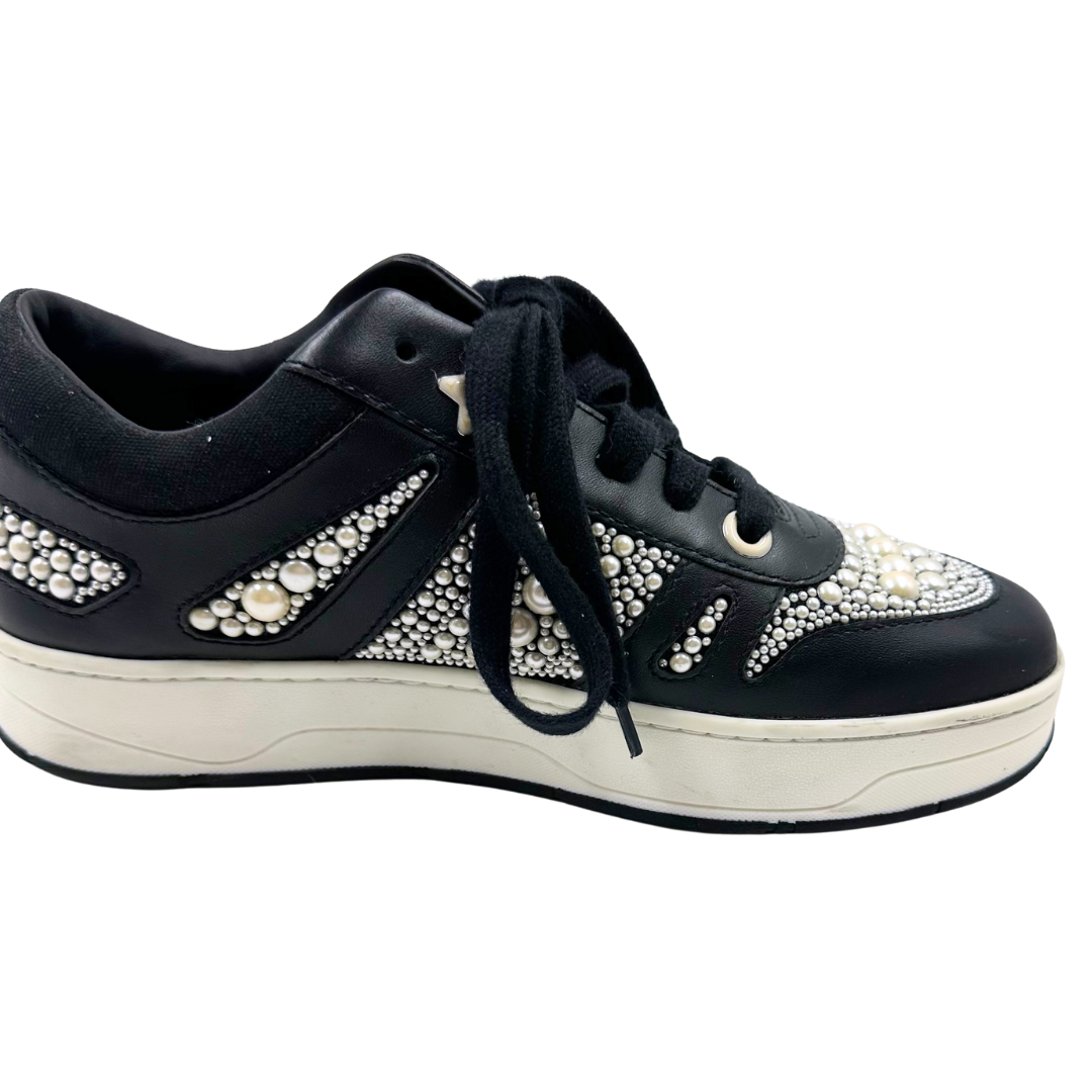Jimmy Choo 38 Black/White Sneakers