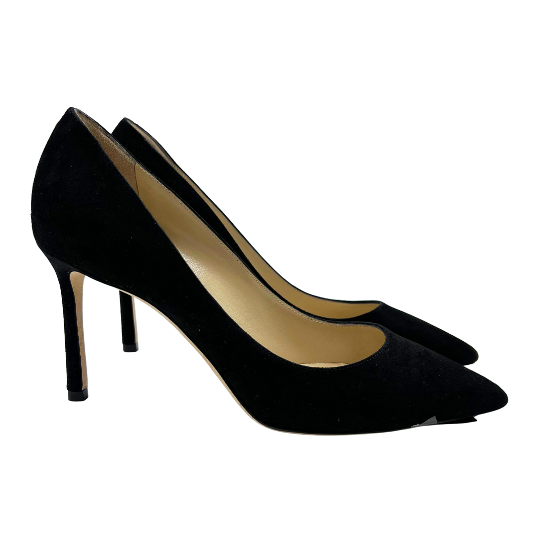 Jimmy Choo 7 Black Suede Heels