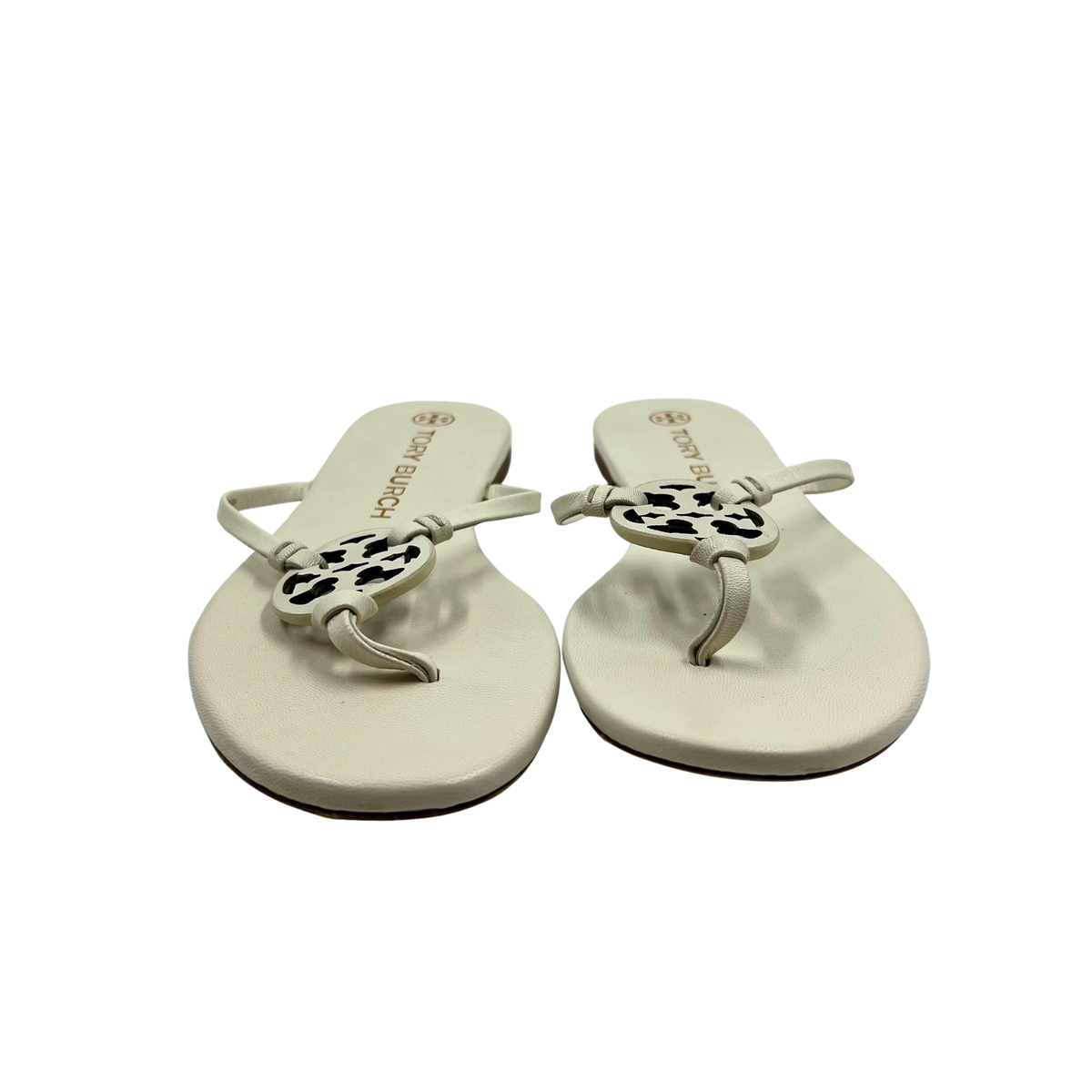 Tory Burch 8 White Leather Flats