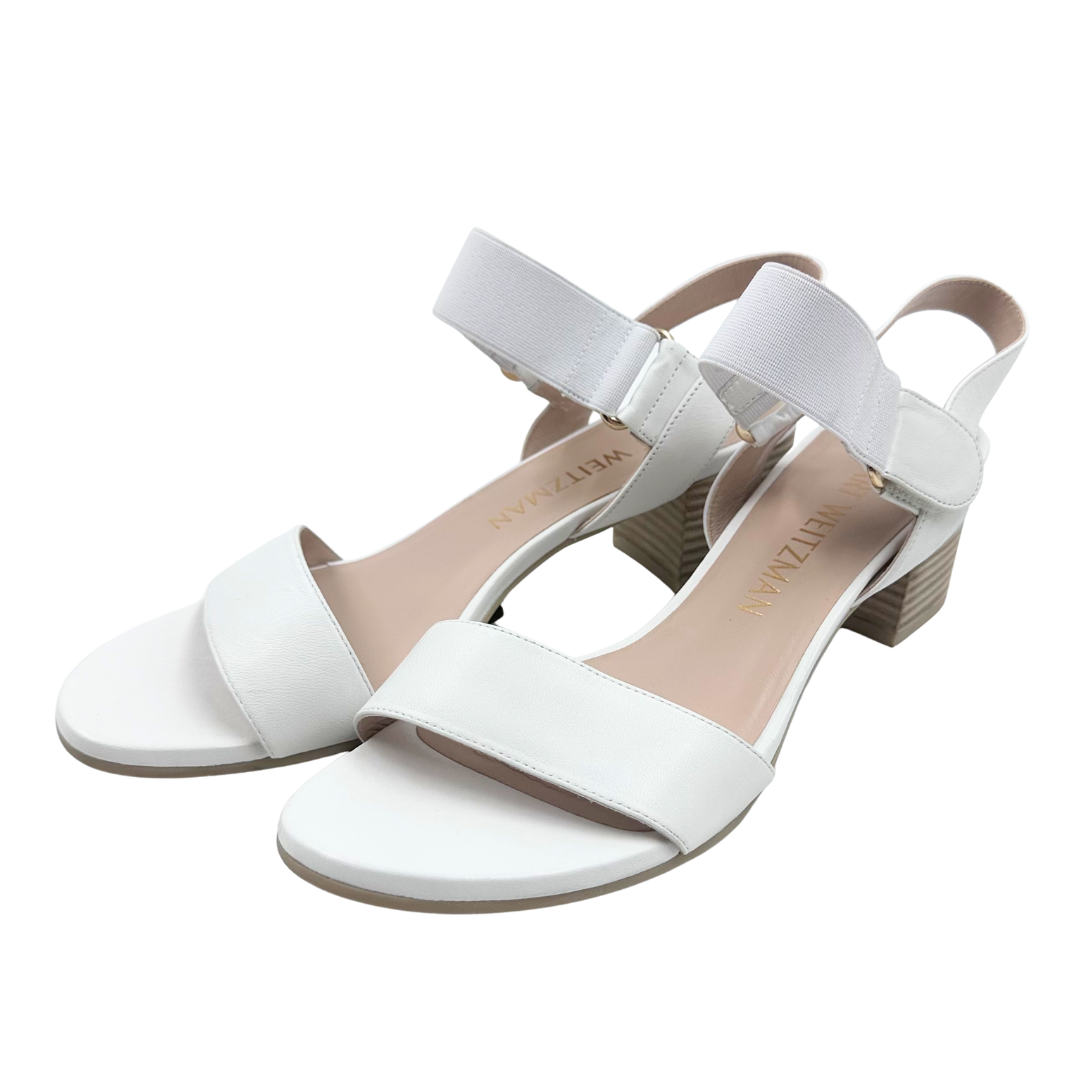 Stuart Weitzman 10 White Shalia Heels