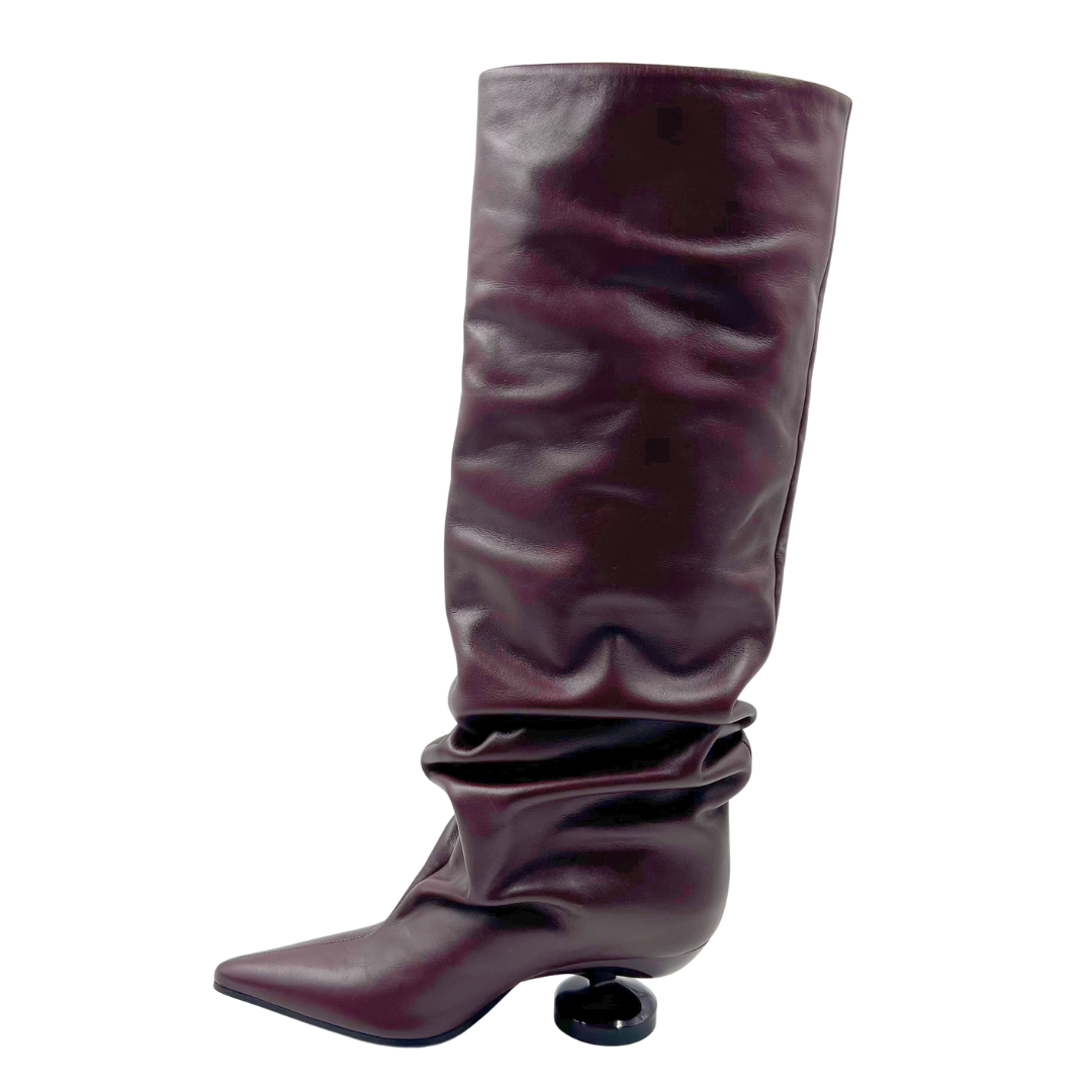 Lucasheva 7 37 Burgundy Leather Boots