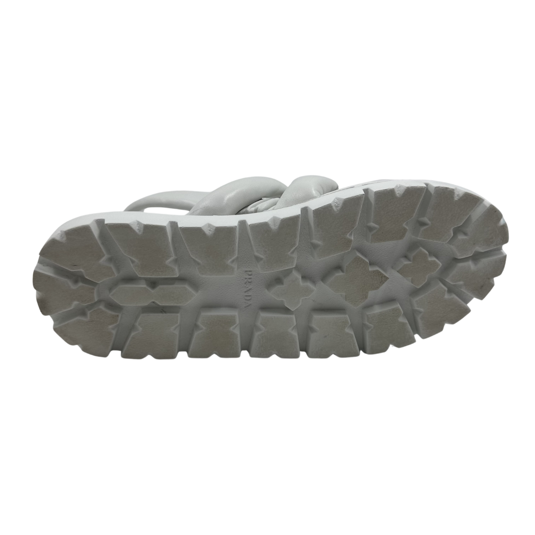 Prada 41 White Calzature Donna Sandal