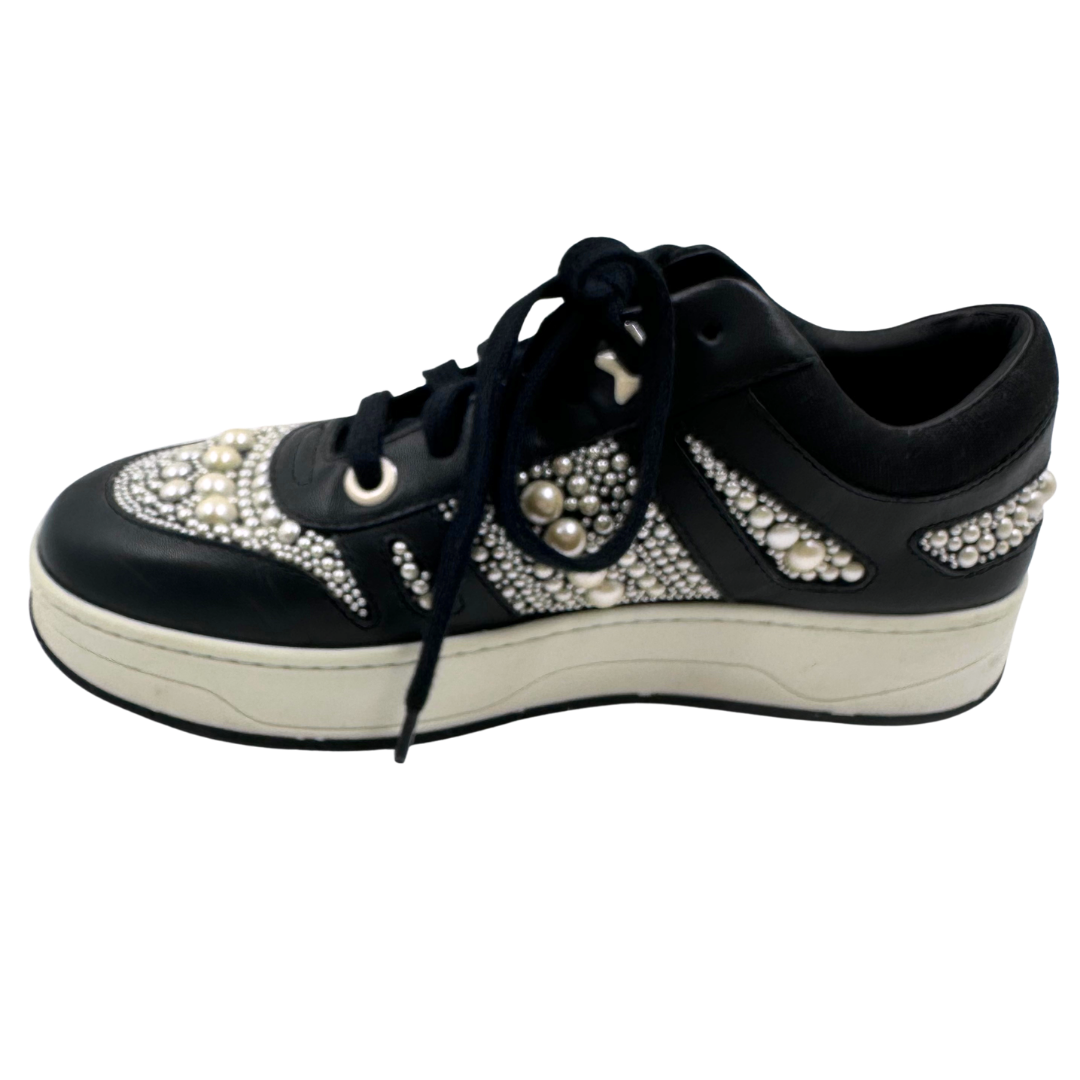 Jimmy Choo 38 Black/White Sneakers