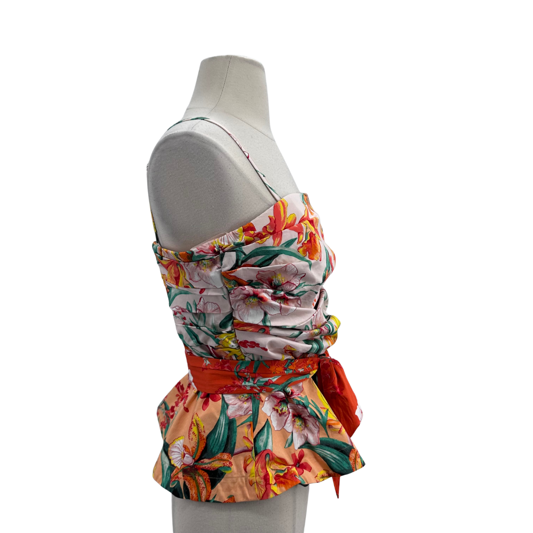 White House Black Market Orange Blouse