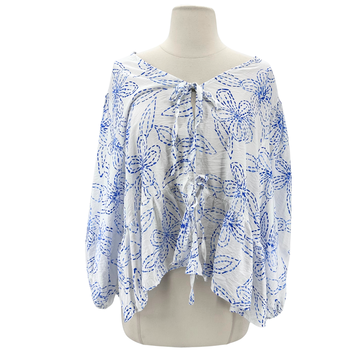 Hester & Orchard Wine Floral Casual Top