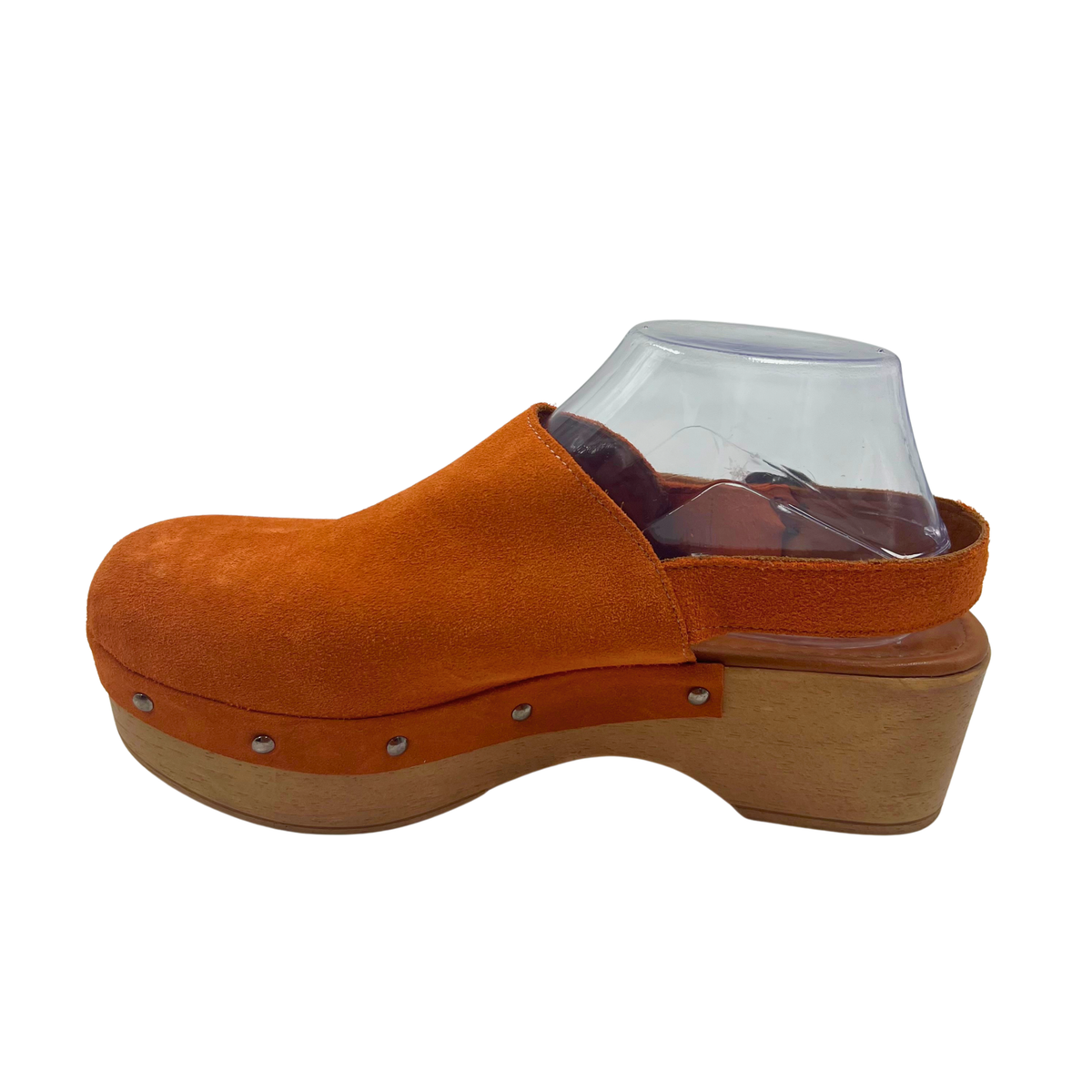 massimo santini 40 Orange Suede Mules