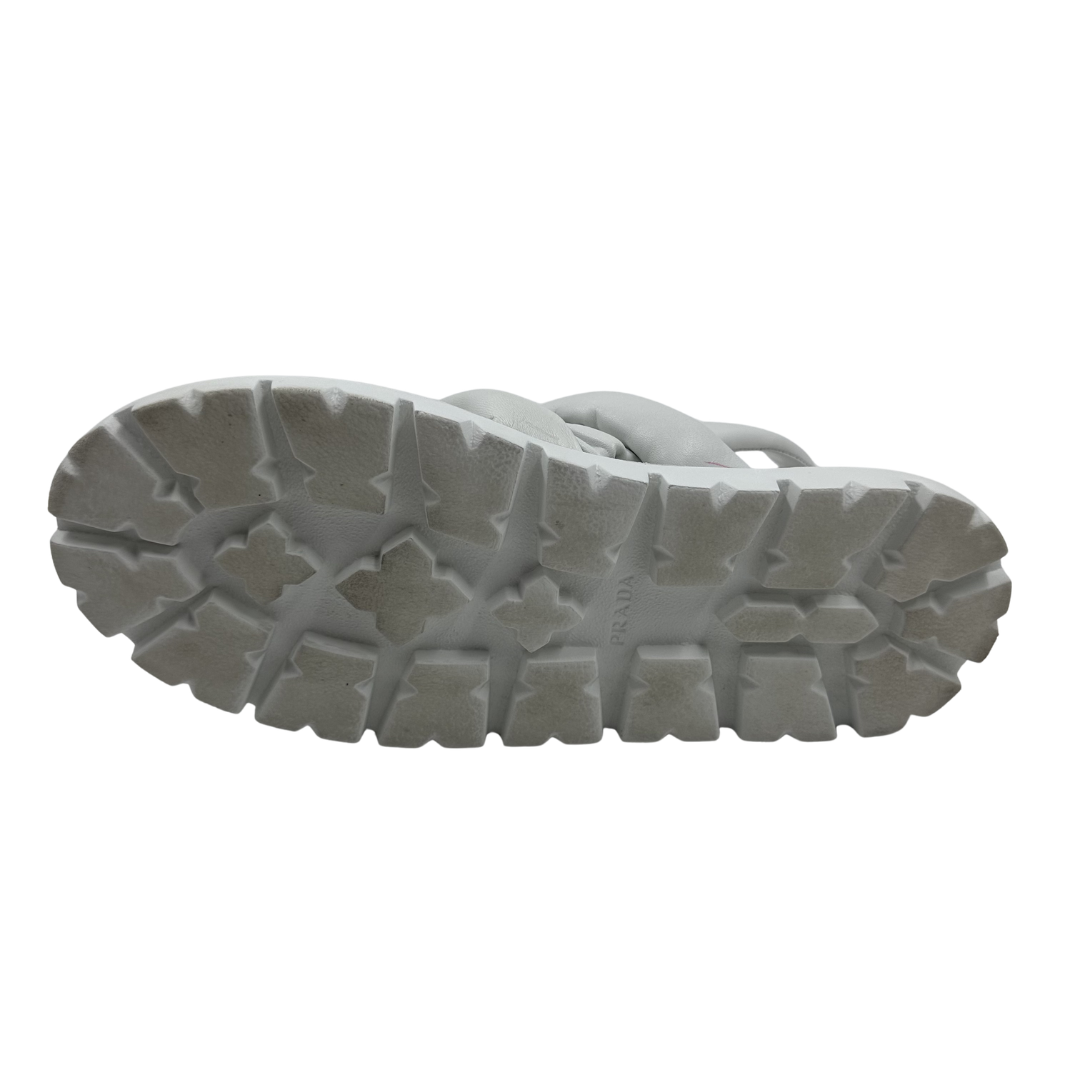 Prada 41 White Calzature Donna Sandal