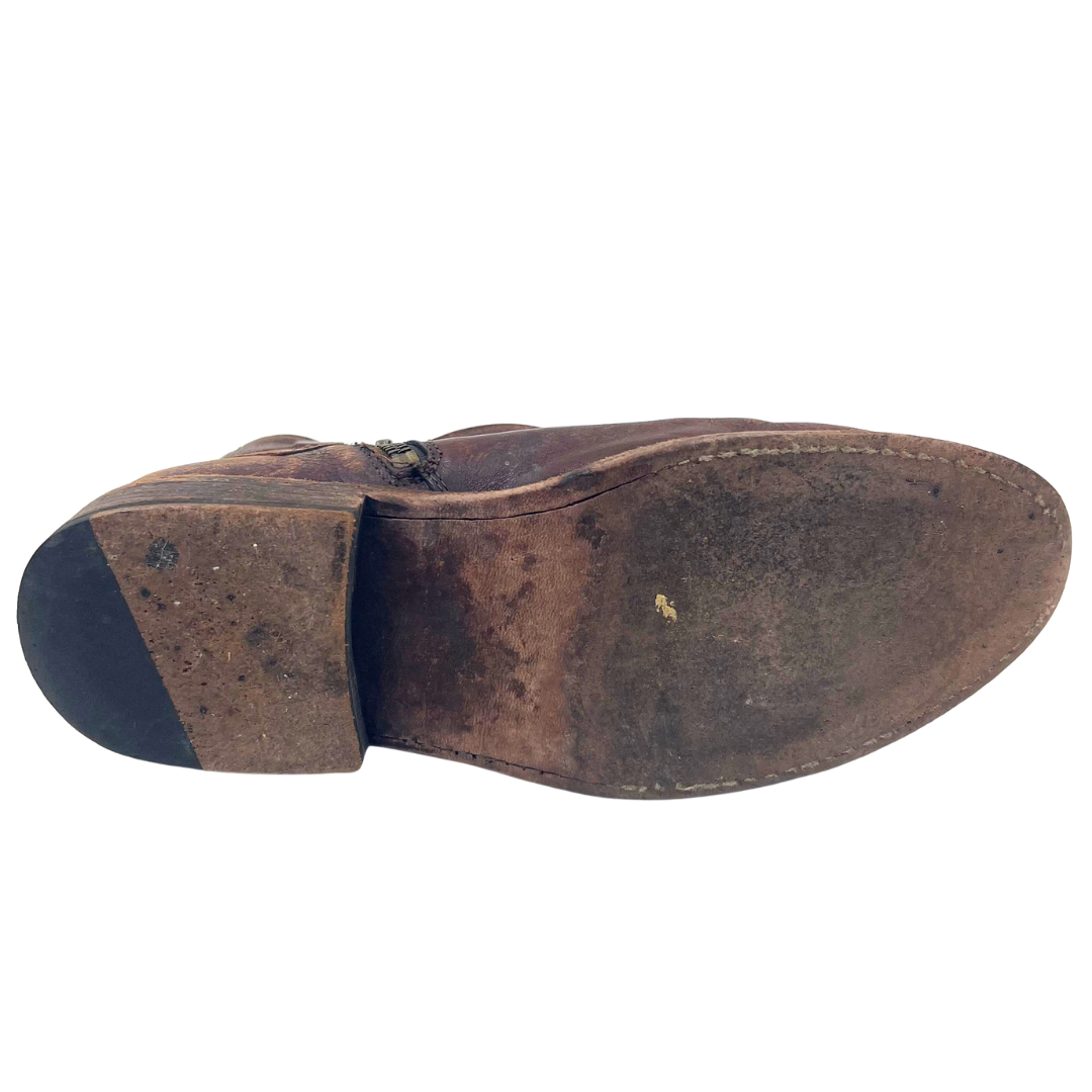 Frye 7 Brown Leather Booties