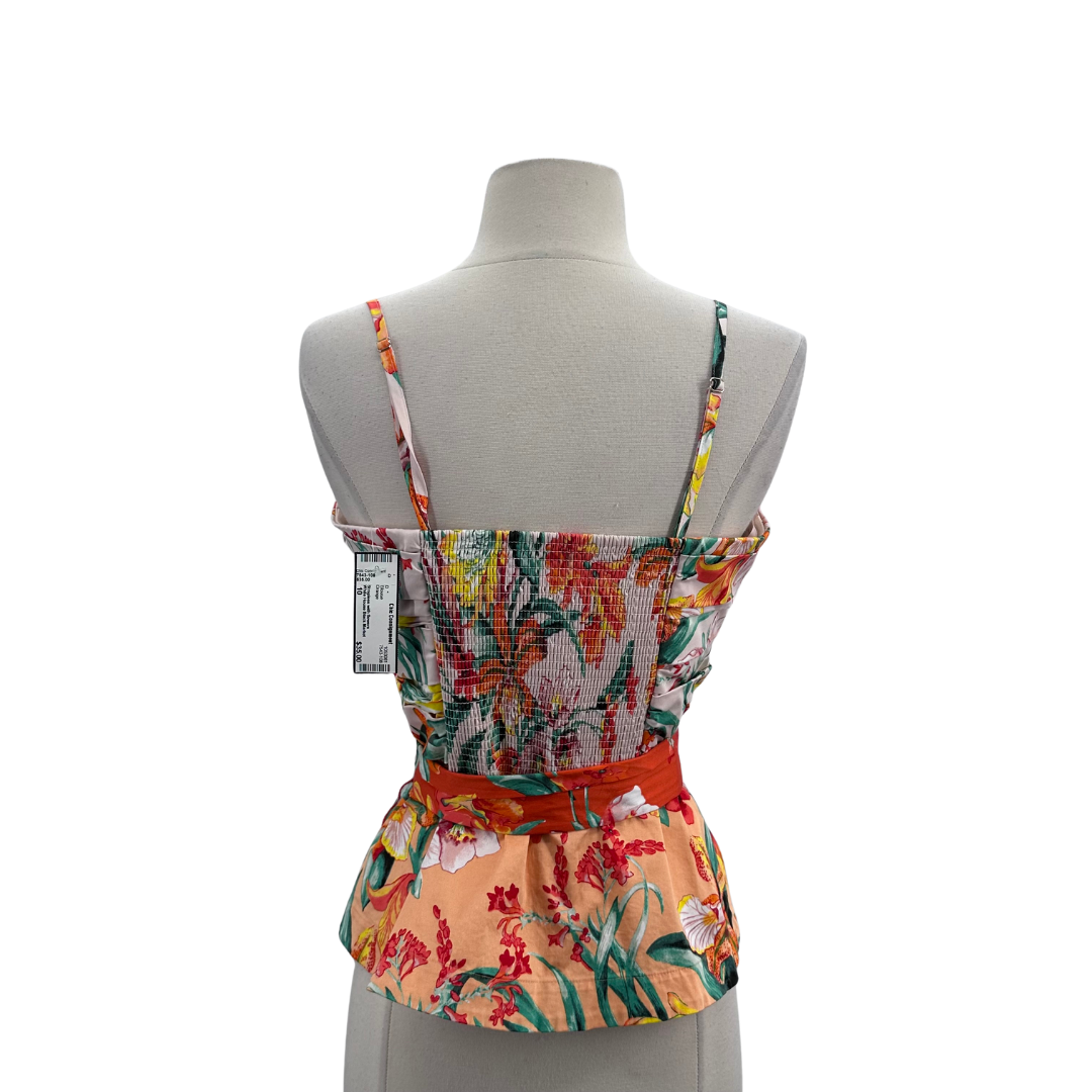 White House Black Market Orange Blouse