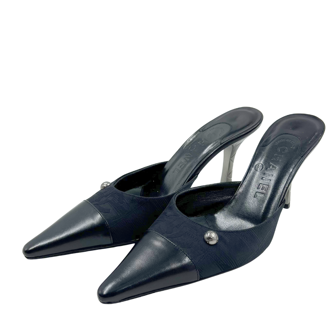 Chanel 36.5 Black Heels