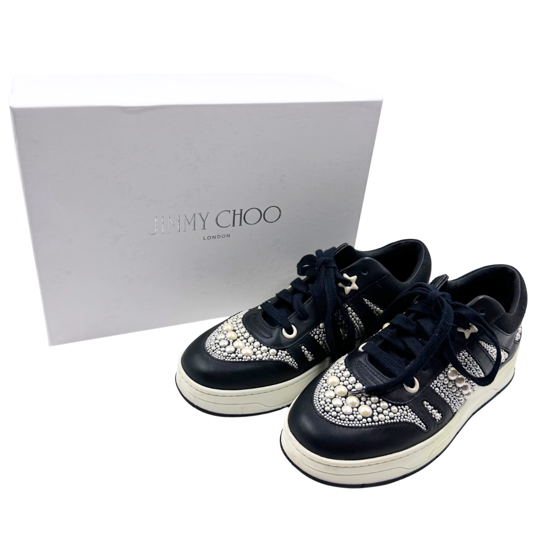 Jimmy Choo 38 Black/White Sneakers
