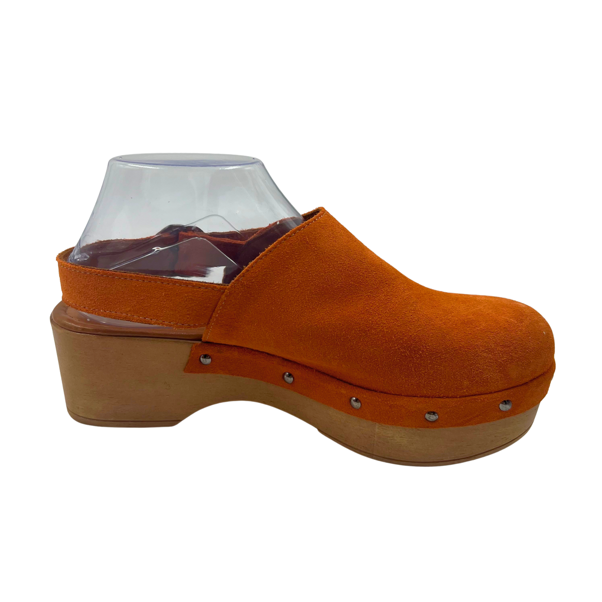 massimo santini 40 Orange Suede Mules