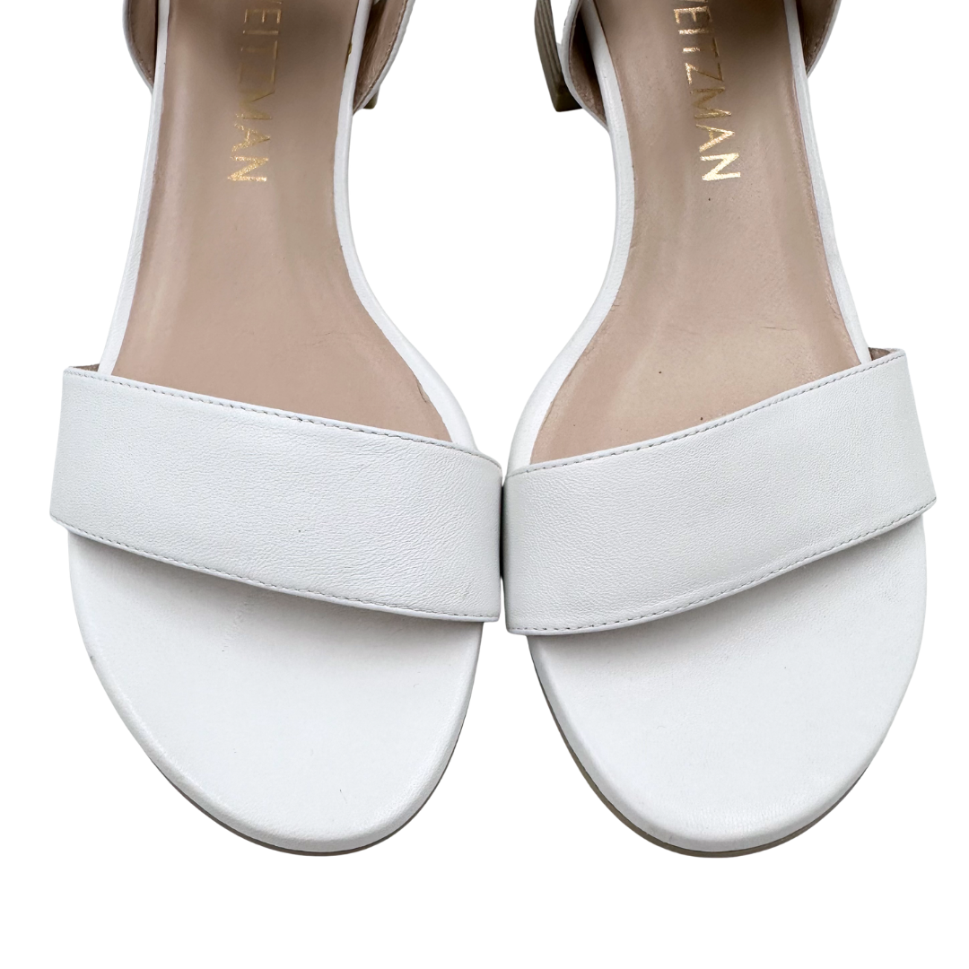 Stuart Weitzman 10 White Shalia Heels