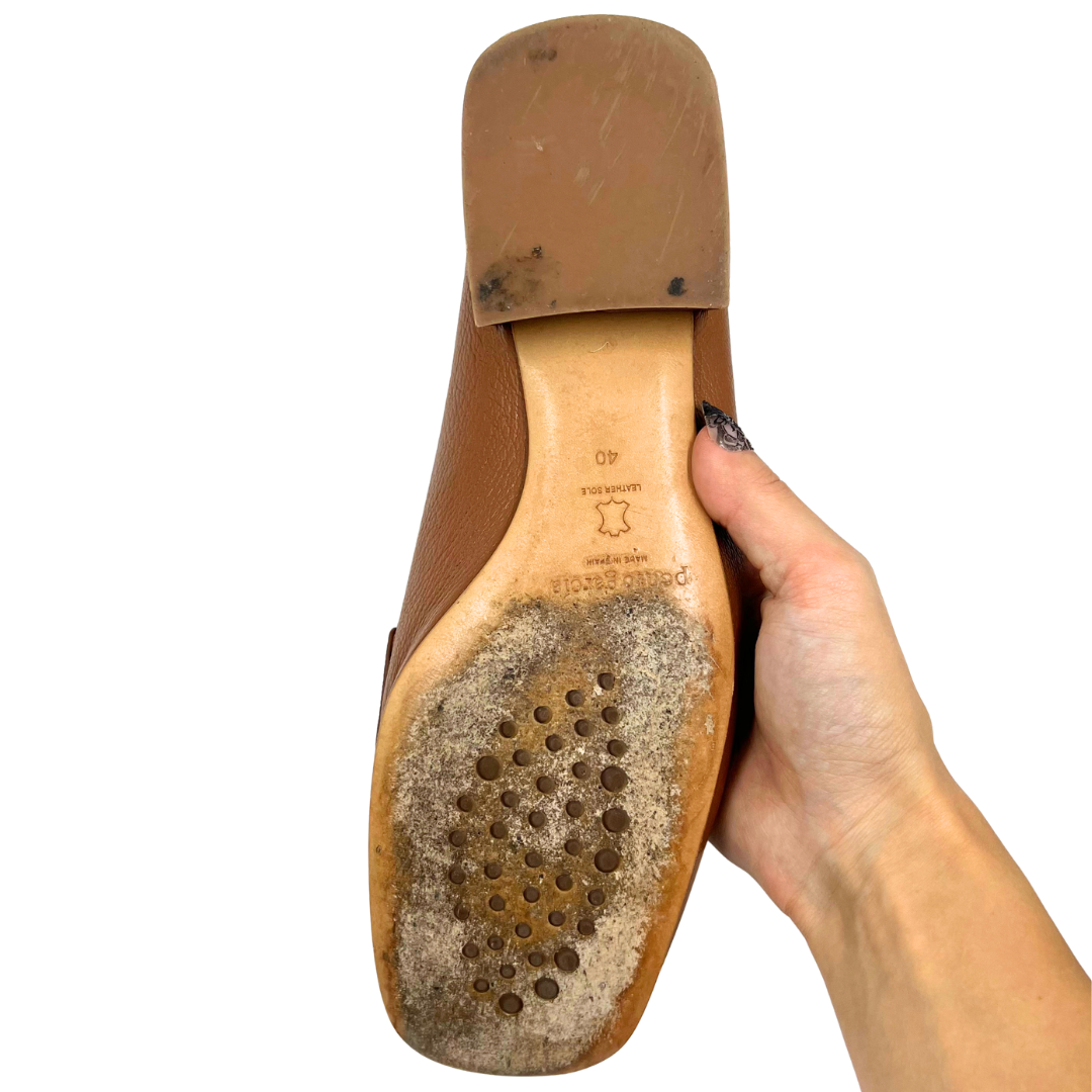 Pedro Garcia 40 Tan Leather Slip Ons