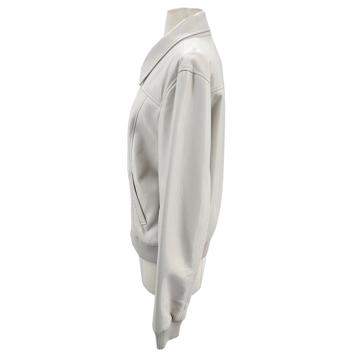 Babaton Ivory Leather Jacket