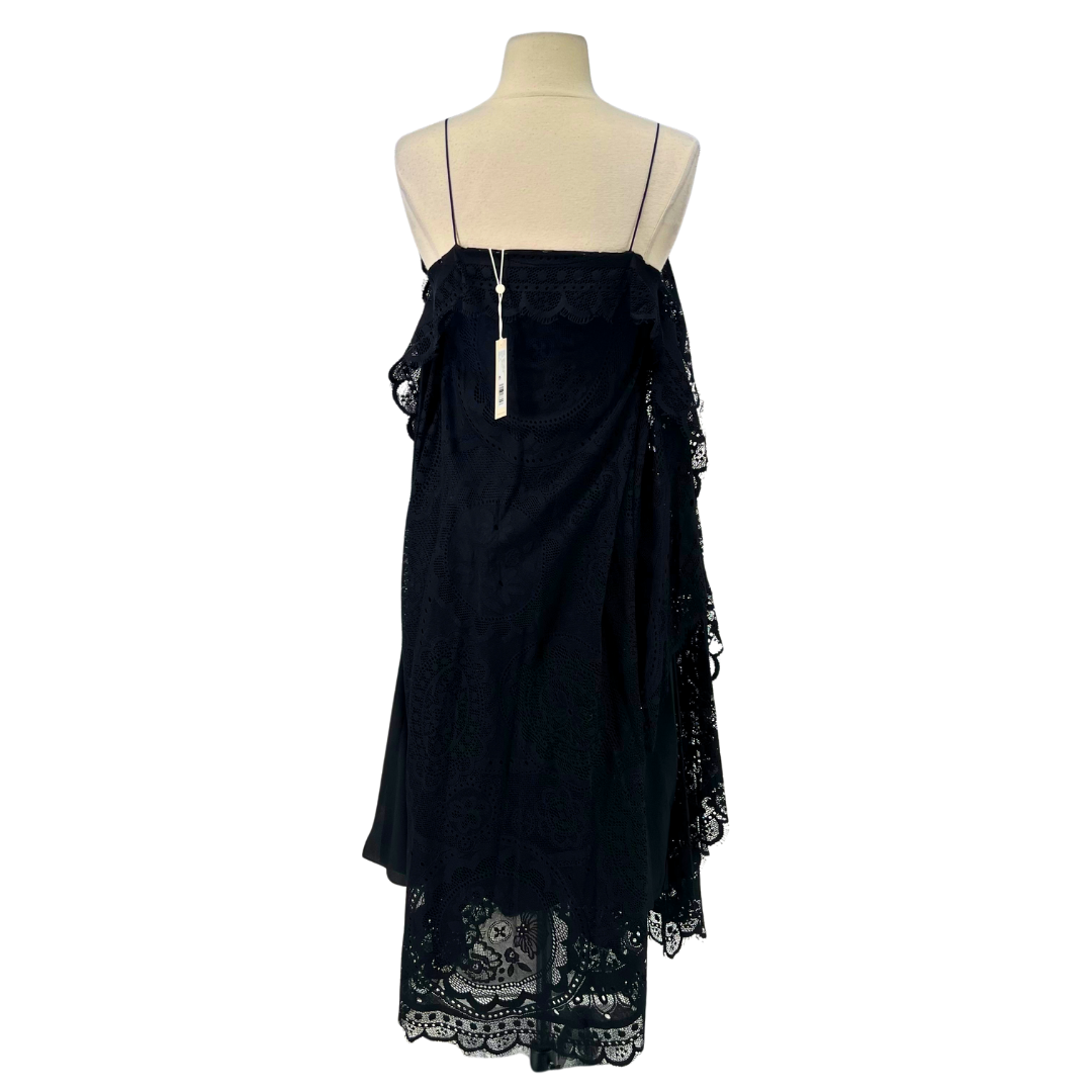 rebecca taylor black lace dress Rebecca Taylor Embroidered Tiered Lace Dress