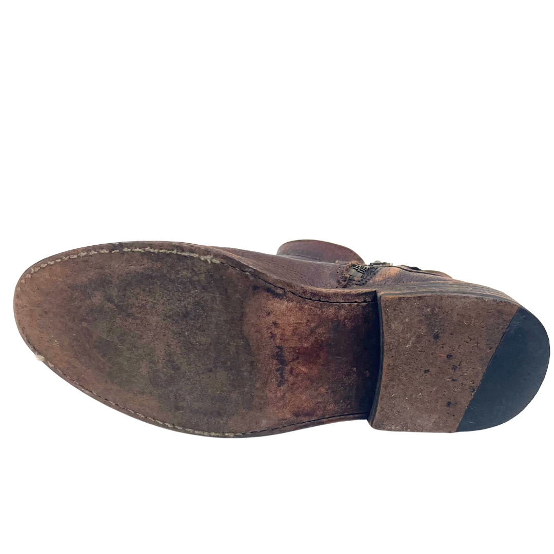 Frye 7 Brown Leather Booties