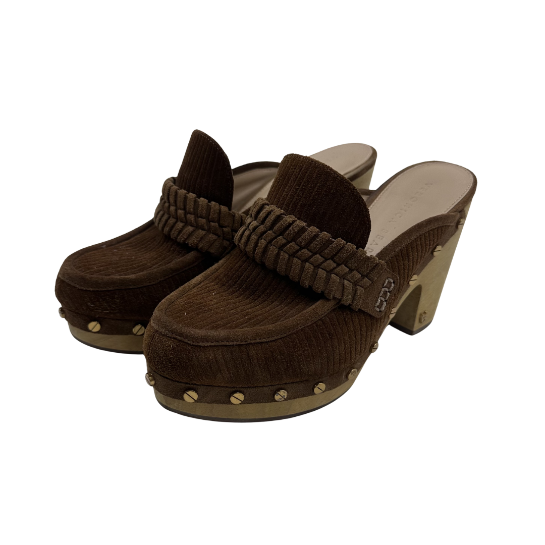 Veronica Beard 6.5 Brown Delia Clogs