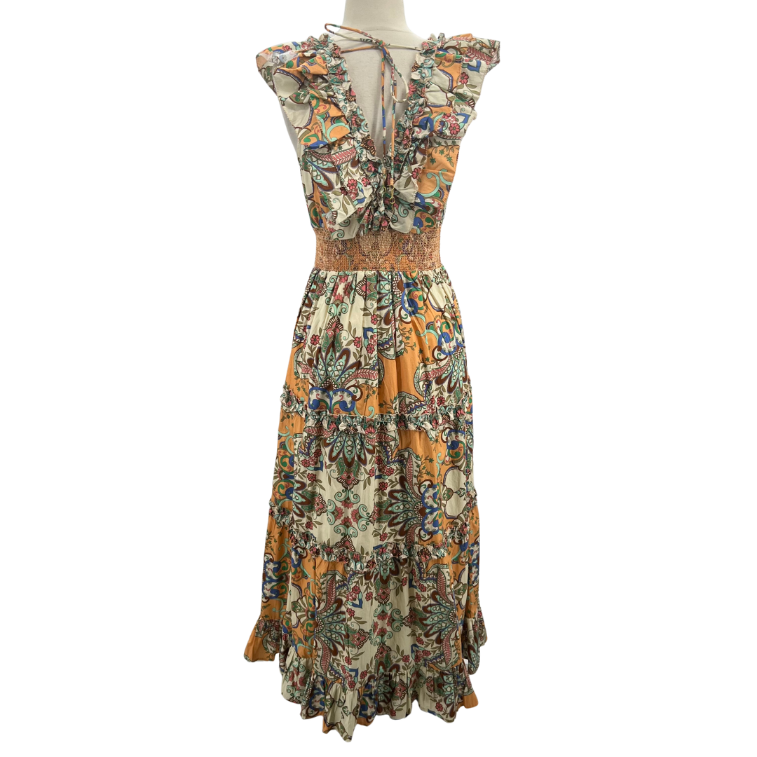 Love the Label Cream Multi Maxi Dress