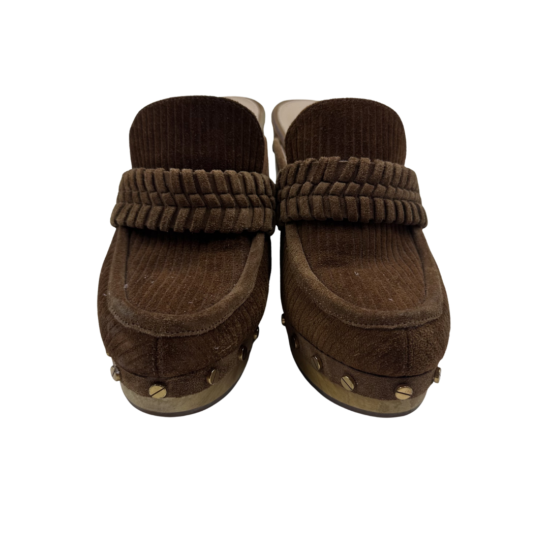 Veronica Beard 6.5 Brown Delia Clogs