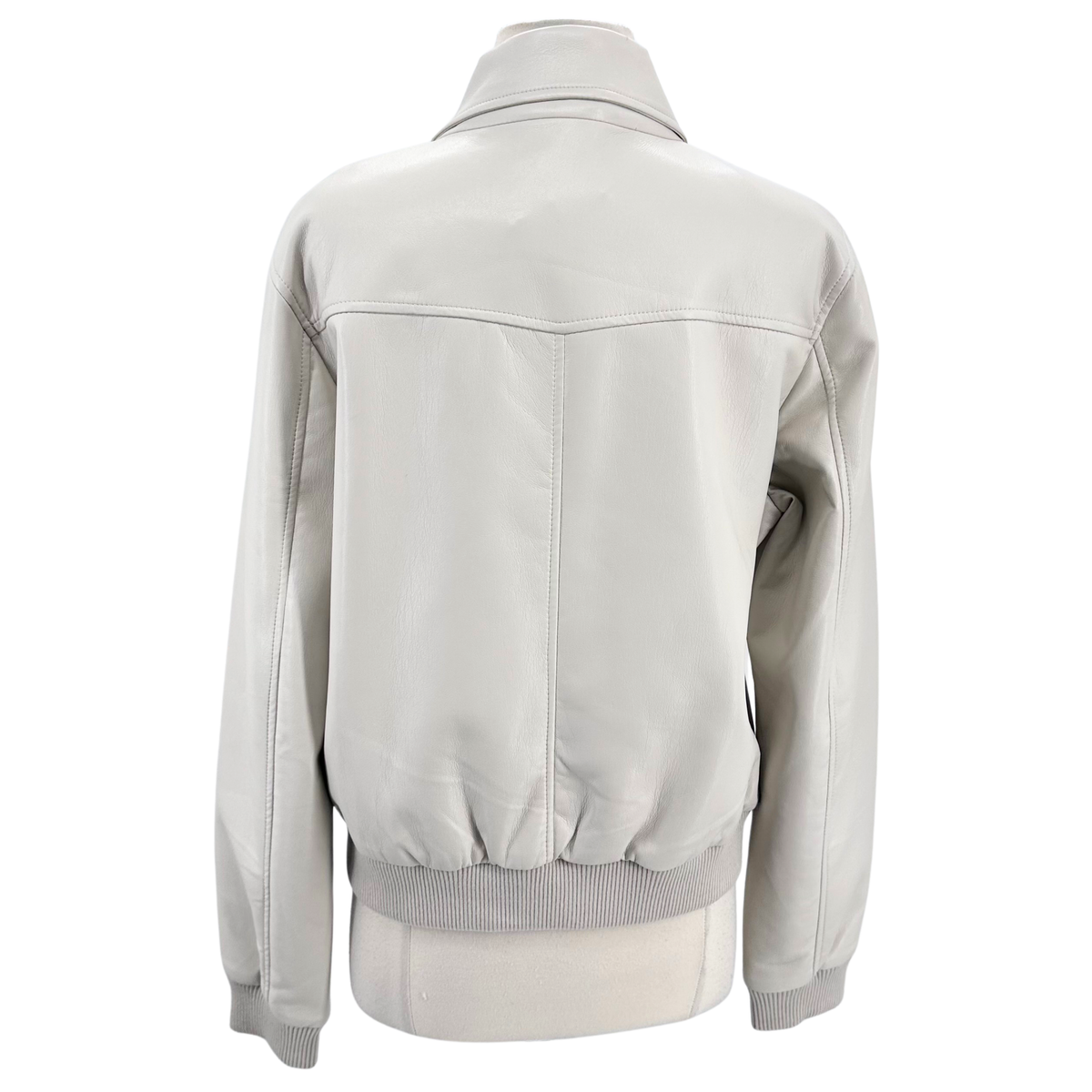 Babaton Ivory Leather Jacket