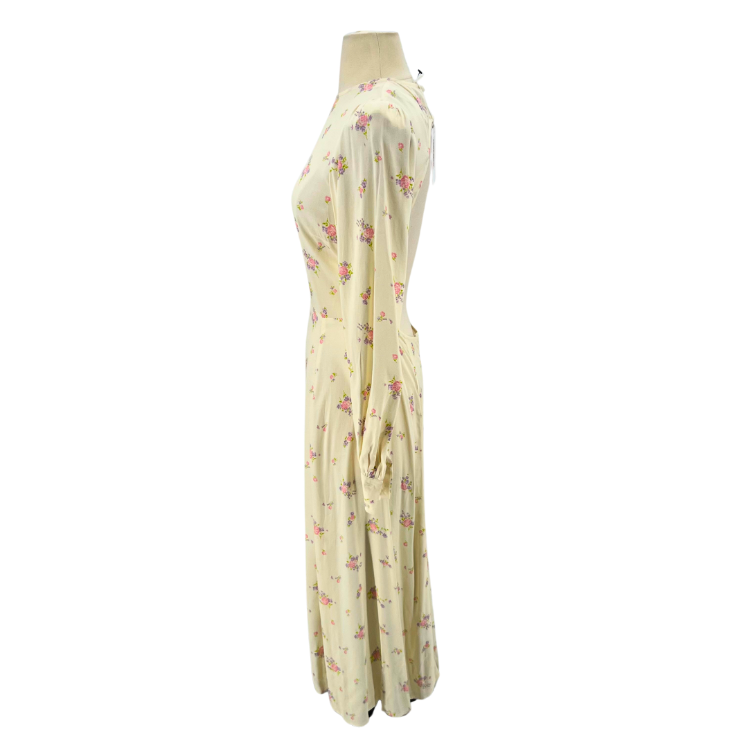 Reformation Size 2 Cream Floral Dress Chic Consignment LLC Reformation Size 2 Cream Floral Dress Chic Consignment LLC