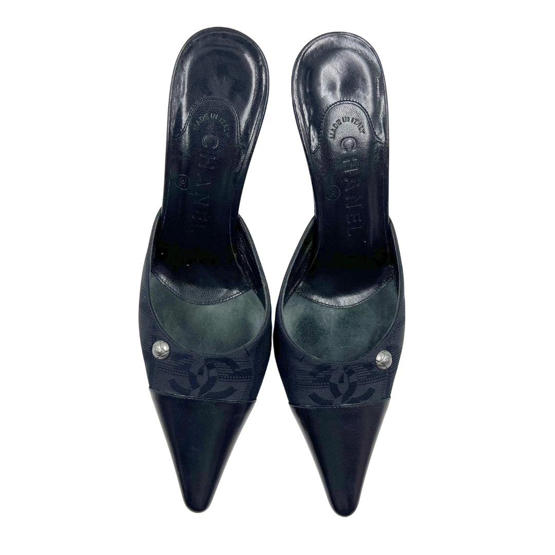 Chanel 36.5 Black Heels