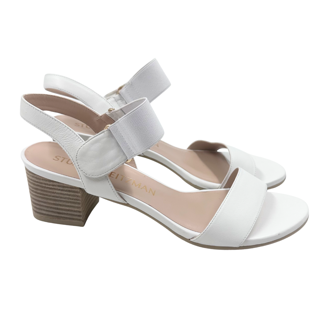 Stuart Weitzman 10 White Shalia Heels