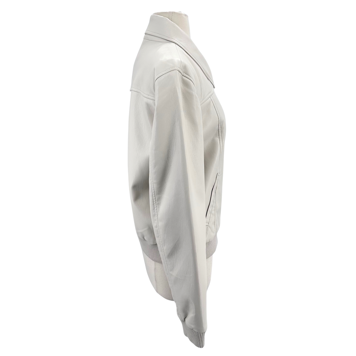 Babaton Ivory Leather Jacket