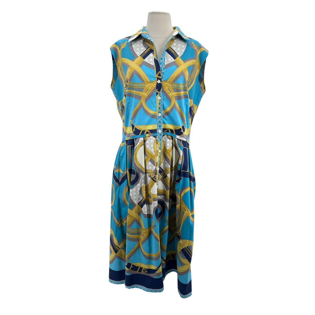 Samantha Sung Blue/Gold Dress