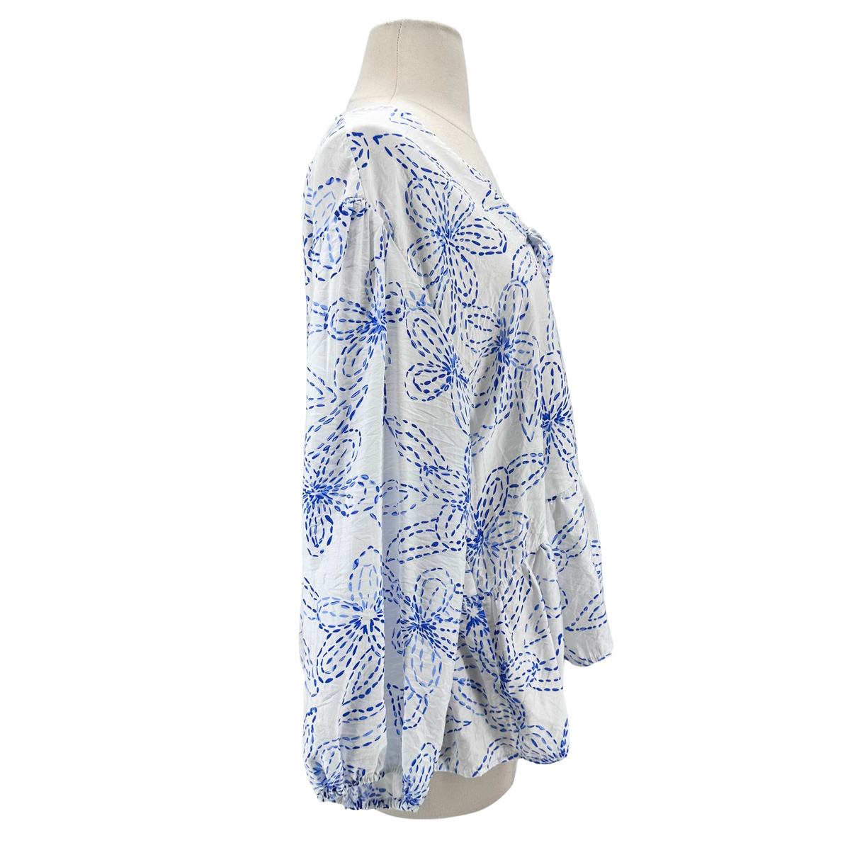 Hester & Orchard Wine Floral Casual Top