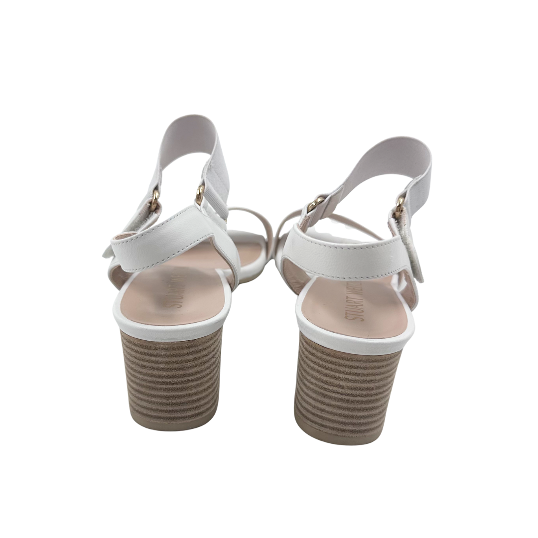 Stuart Weitzman 10 White Shalia Heels