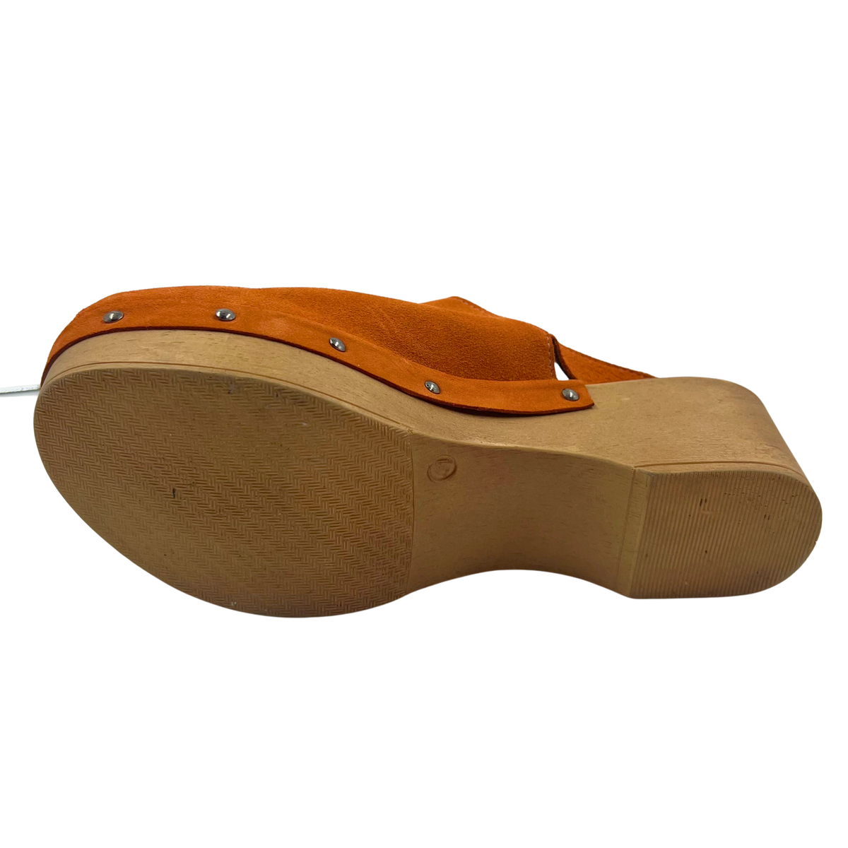 massimo santini 40 Orange Suede Mules