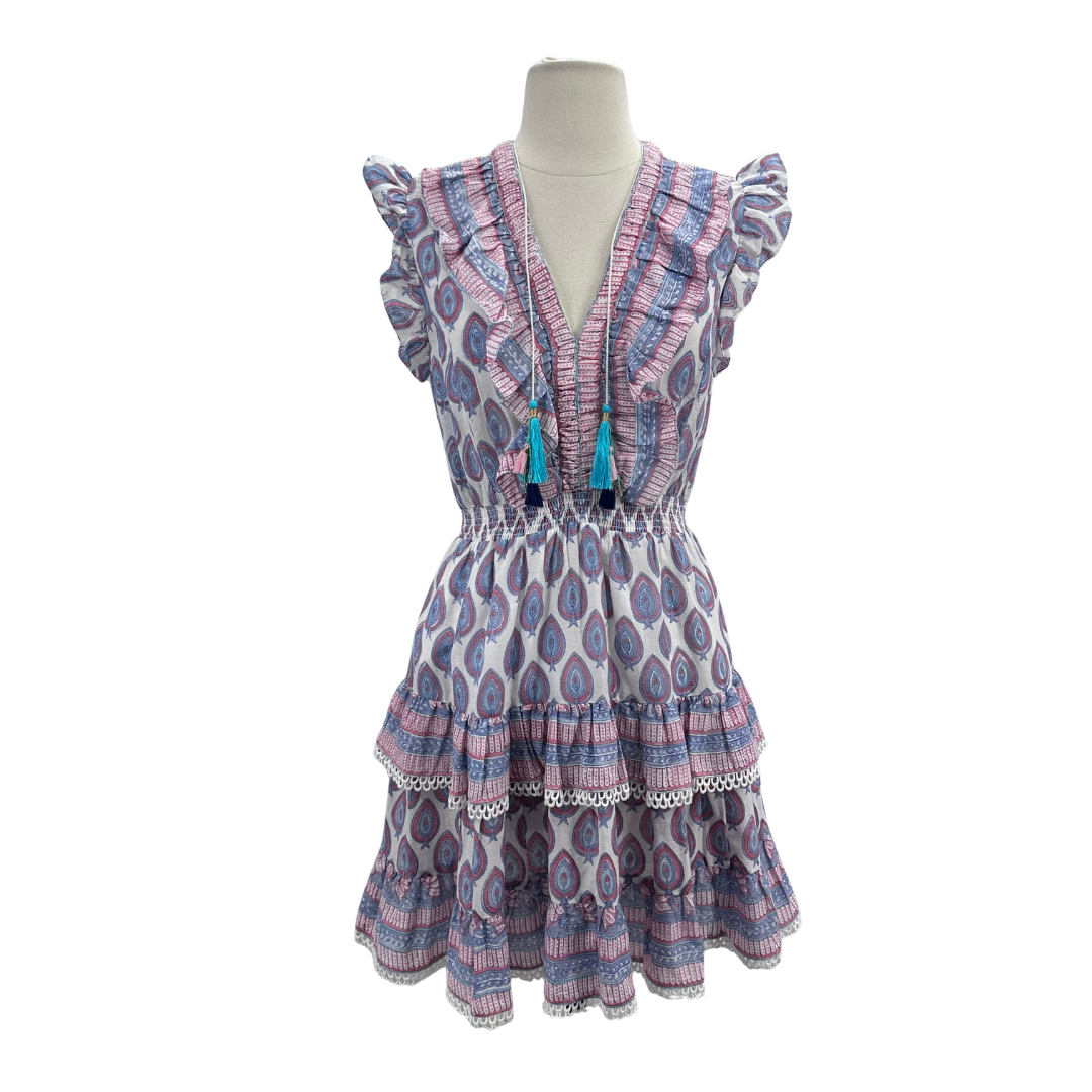 bell by alicia bell White/Blue/Red Dress