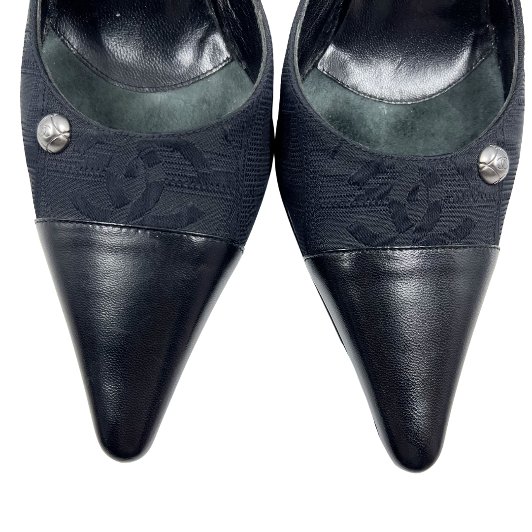 Chanel 36.5 Black Heels