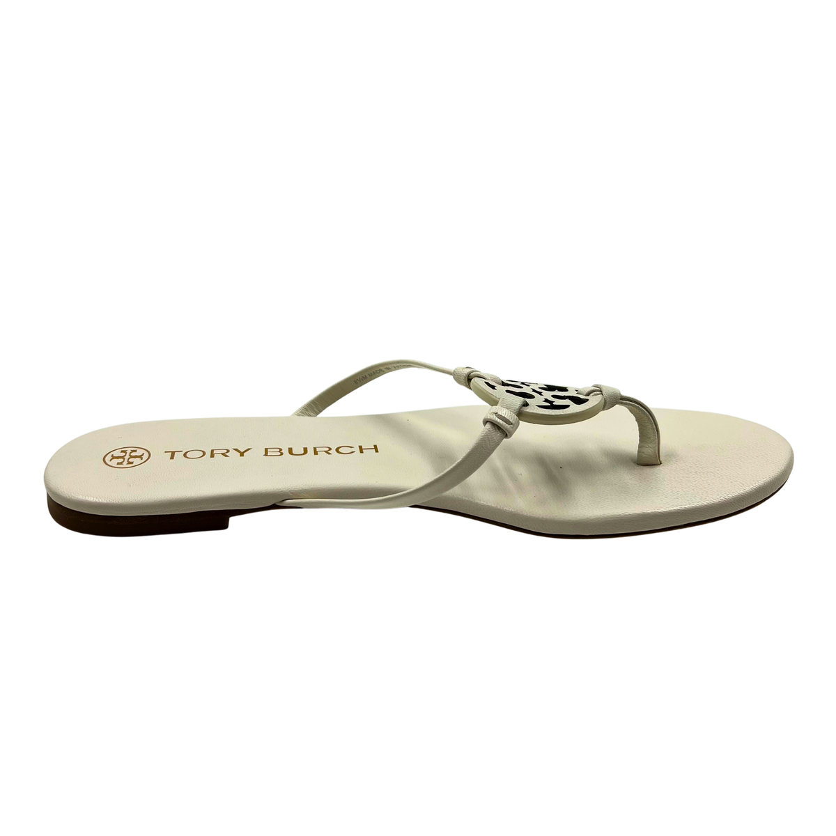 Tory Burch 8 White Leather Flats