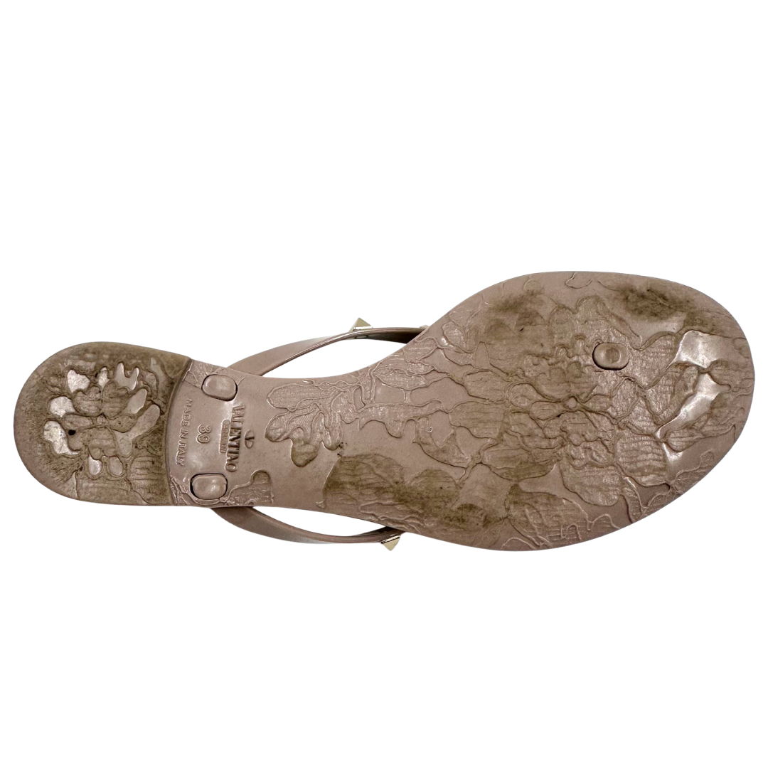 Valentino Garavani 8 39 Light Brown Rubber Jely