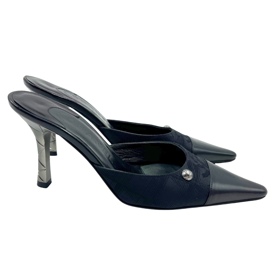 Chanel 36.5 Black Heels