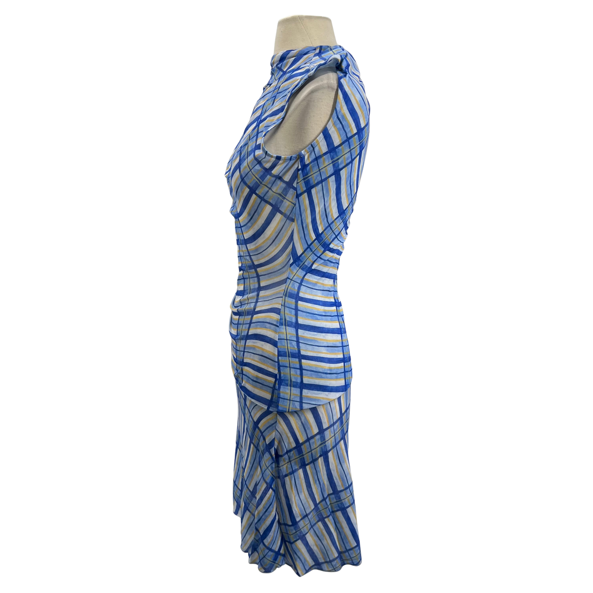 Maku Blue Plaid Dress
