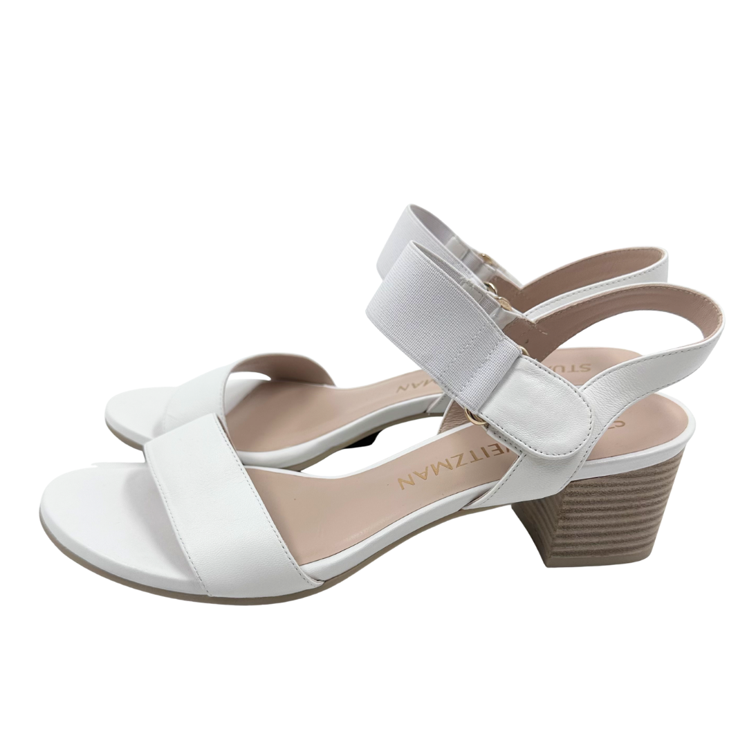 Stuart Weitzman 10 White Shalia Heels