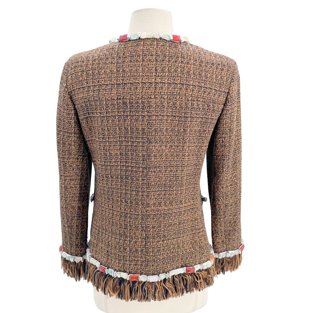 Chanel Size 6 38 Brown Multi Jacket