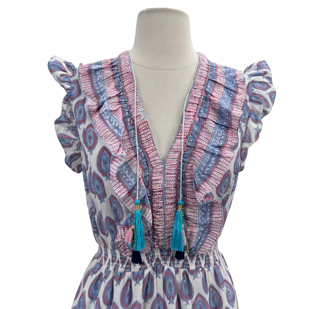 bell by alicia bell White/Blue/Red Dress
