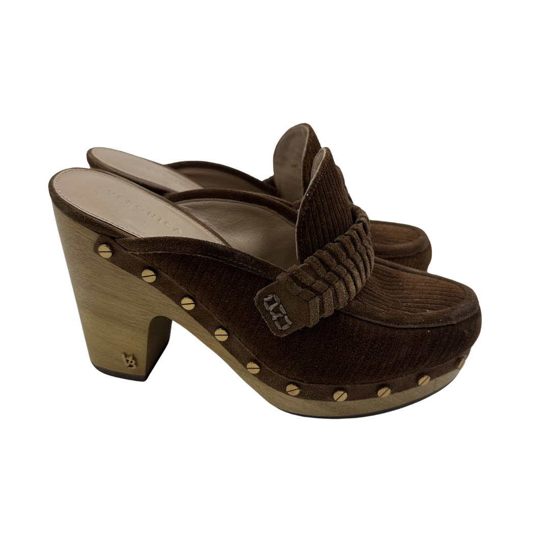 Veronica Beard 6.5 Brown Delia Clogs