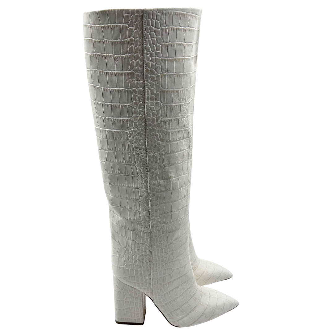 Paris Texas 6 36 White + Brown Leather Boots