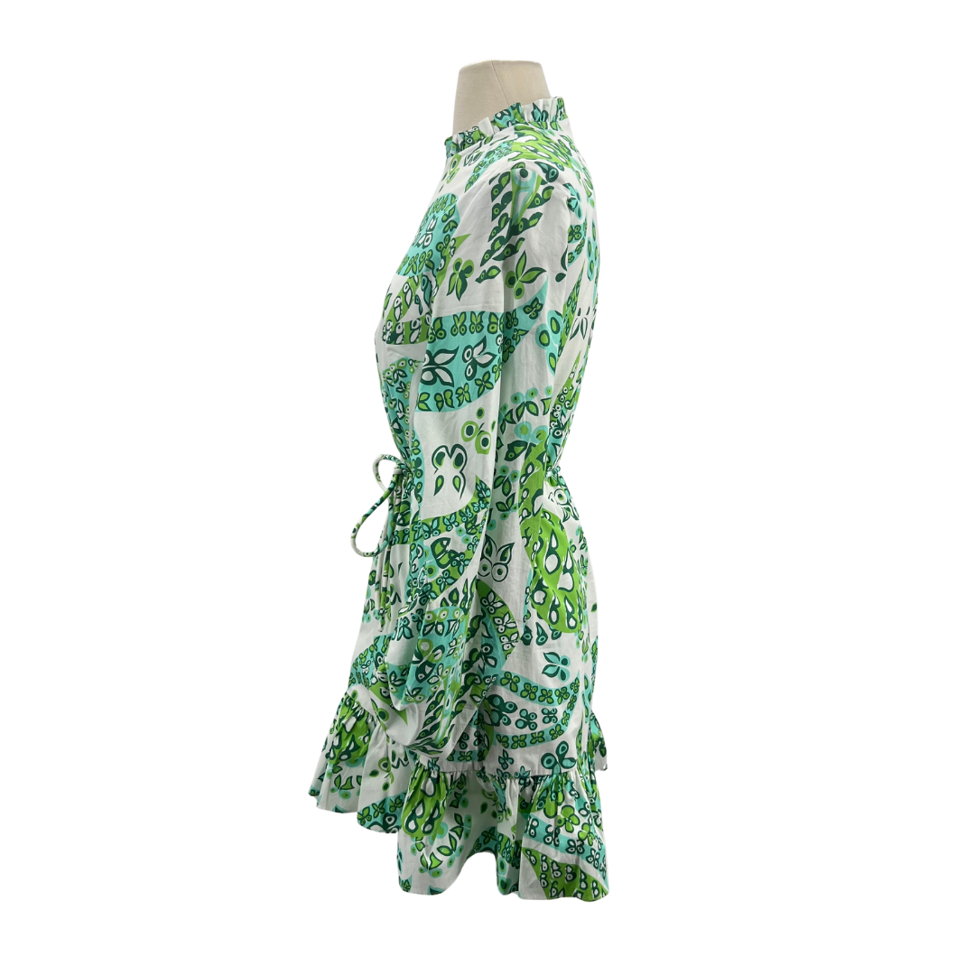 Staud White/Green Dress
