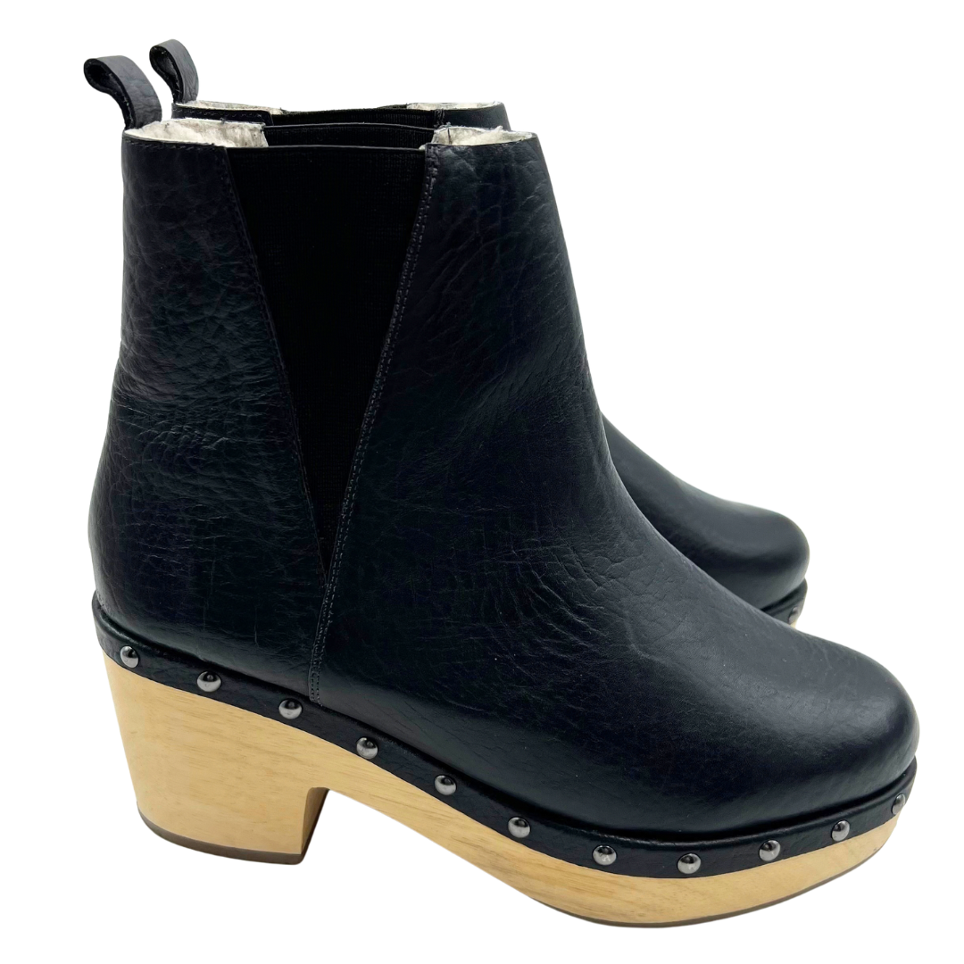 the odells 9 40 Black/Tan Leather Clogs