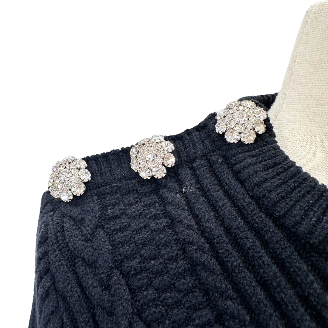 Ganni Size L Black Sweater