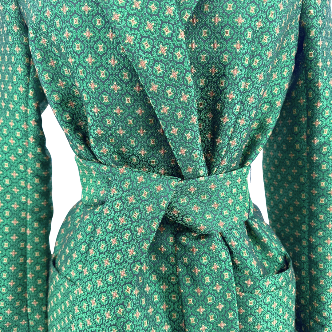 Uterque Size S Green Print Blazer